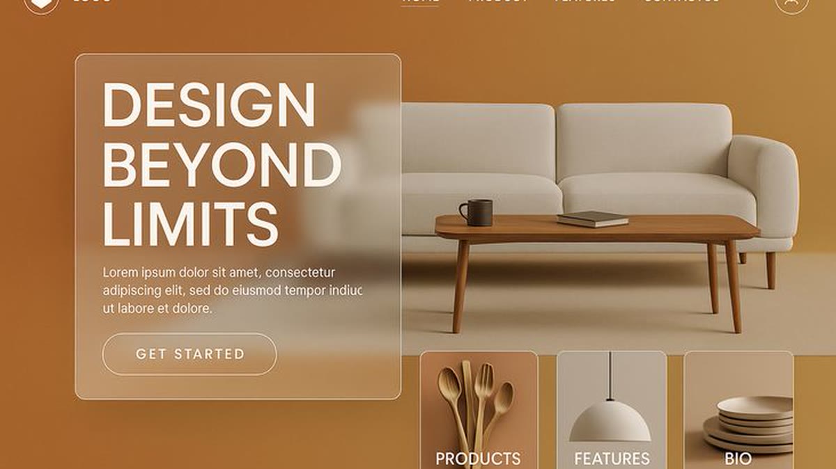 Frosted glass website design