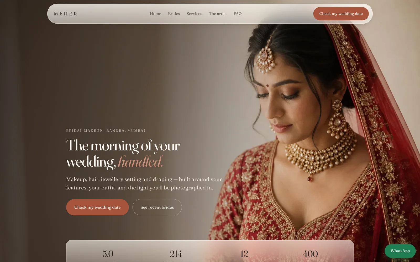The Home page of a concept site we designed